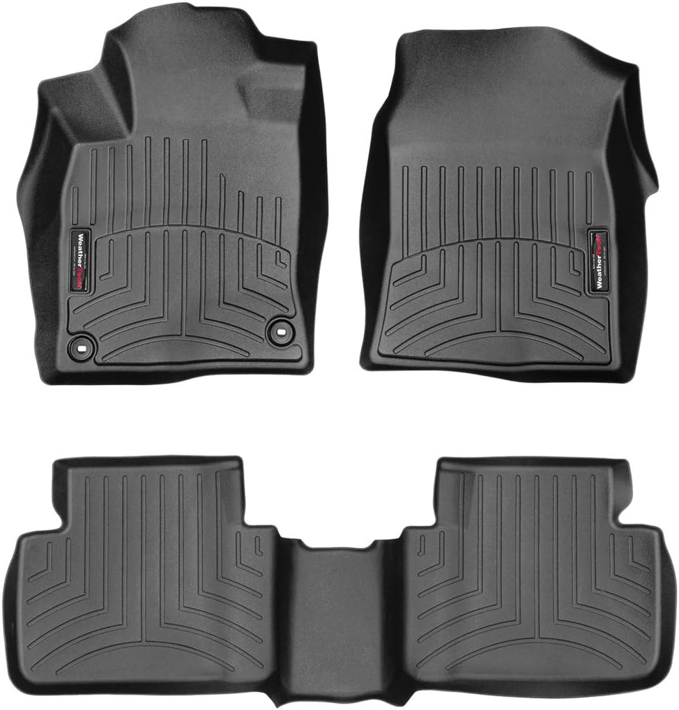 WeatherTech Custom Fit FloorLiners for Honda Civic Type R, Civic, Civic Si - 1st & 2nd Row (44884-1-2), Black