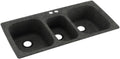 Swanstone KS04422TB.071-2 2-Hole Solid Surface Kitchen Sink, 44' x 22', Indian Grass