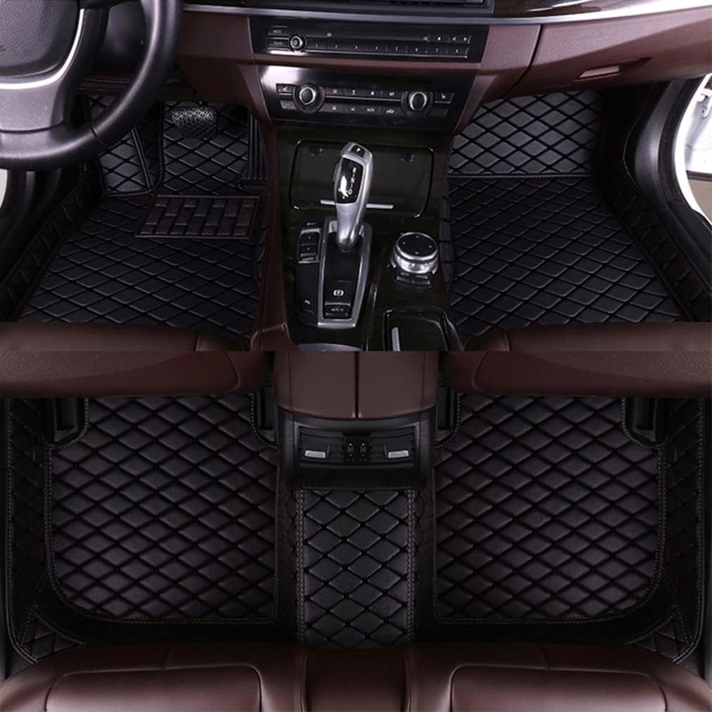 Car Floor Mats for Maserati Ghibli 2014-2018,Leather Luxury Floor Liner All Weather Protection Carpet,Black