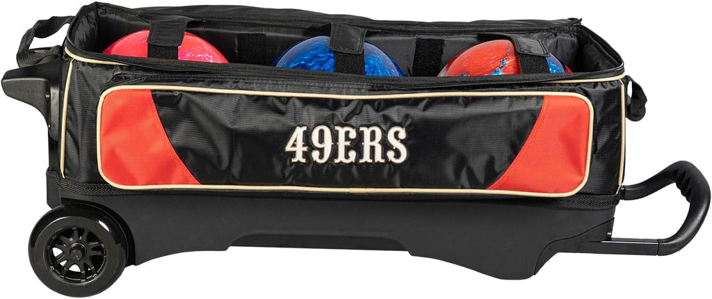 Strikeforce Bowling NFL Bowling Roller Bag with Ball, Shoe and Accessory Pockets