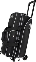 Triple Roller Bowling Bag with Wheels, Heavy Duty 3 Ball Bag for League & Recreational Bowlers