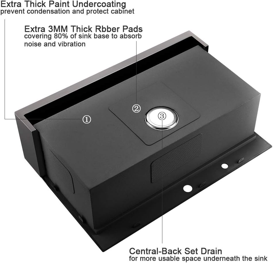 30 Inch Black Farmhouse Kitchen Sink Drop In - 30 inch Apron Front Farmhouse Sink Workstation Kitchen Sink Single Bowl 16 Gauge Stainless Steel Farm Sink