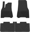 WeatherTech All-Weather Floor Mats for Tesla Model Y 1st & 2nd Row (W647-W648), Black