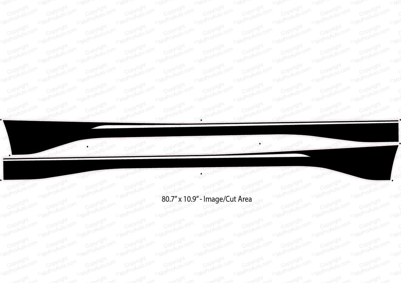 Original MACH Sonic Solid : Compatible with 2021-2026 Ford Mustang Mach-E Hood Stripes Trunk Side Rocker Decals Vinyl Graphics (Fits Model as Shown) (16812 Matte Black – Wet Install)