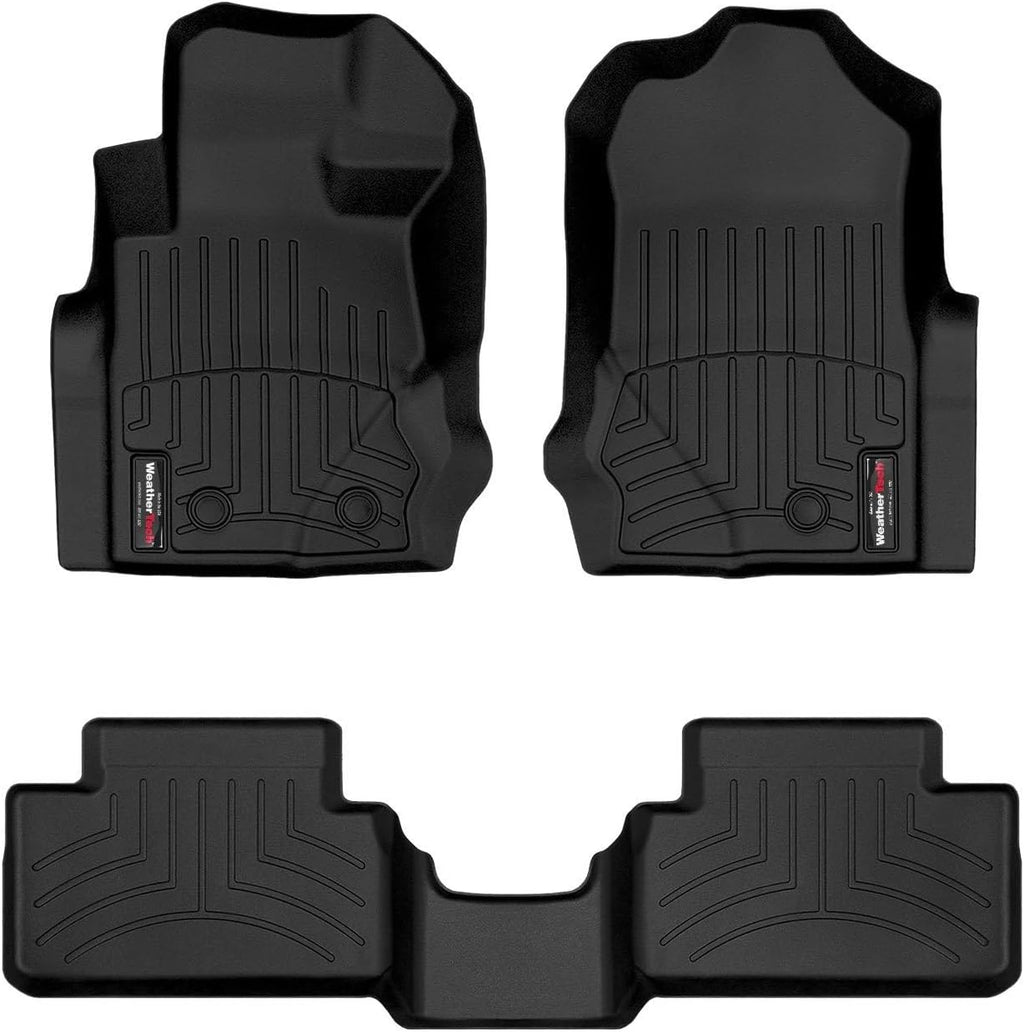 WeatherTech Custom Fit FloorLiner Floor Mats for Ford Bronco (2-Door) - 1st & 2nd Row, Black