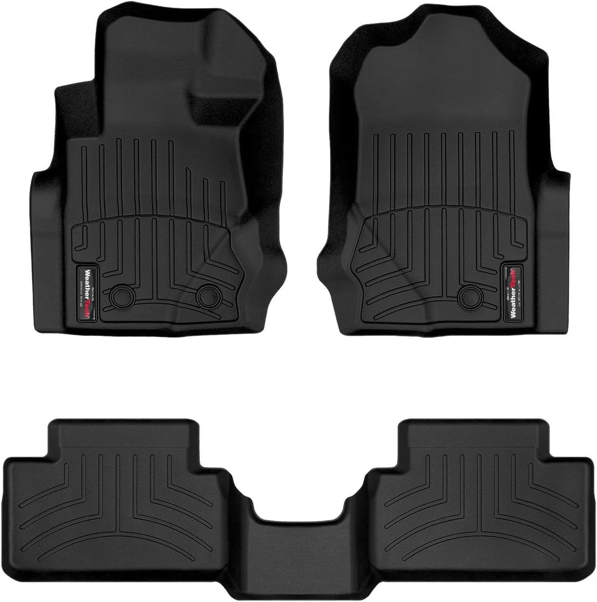 WeatherTech Custom Fit FloorLiner Floor Mats for Ford Bronco (2-Door) - 1st & 2nd Row, Black