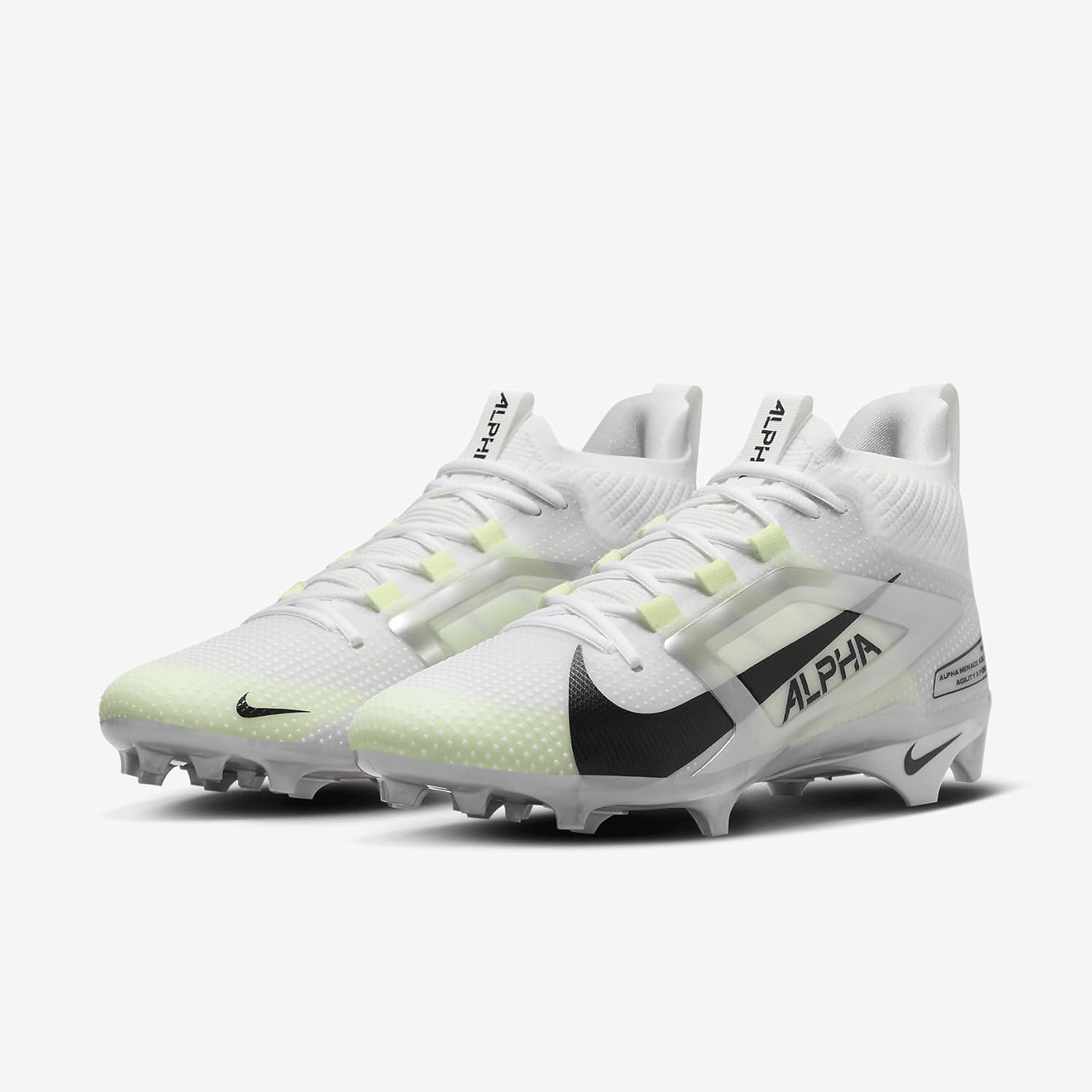 Nike Alpha Menace 4 Elite Football Cleats (FD7036-600, University Red/Team Red/Black/White)
