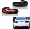 inginuity time LED Tail Lights Sequential Indicator For 2012-2018 BMW F30 F35 F80 M3 Blue Start Up Animation Rear Lamp Assembly (Blue)