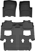 WeatherTech FloorLiner HP Custom Fit Floor Mats for Lincoln Navigator, Expedition Full Set (443531-4410402IM), Black