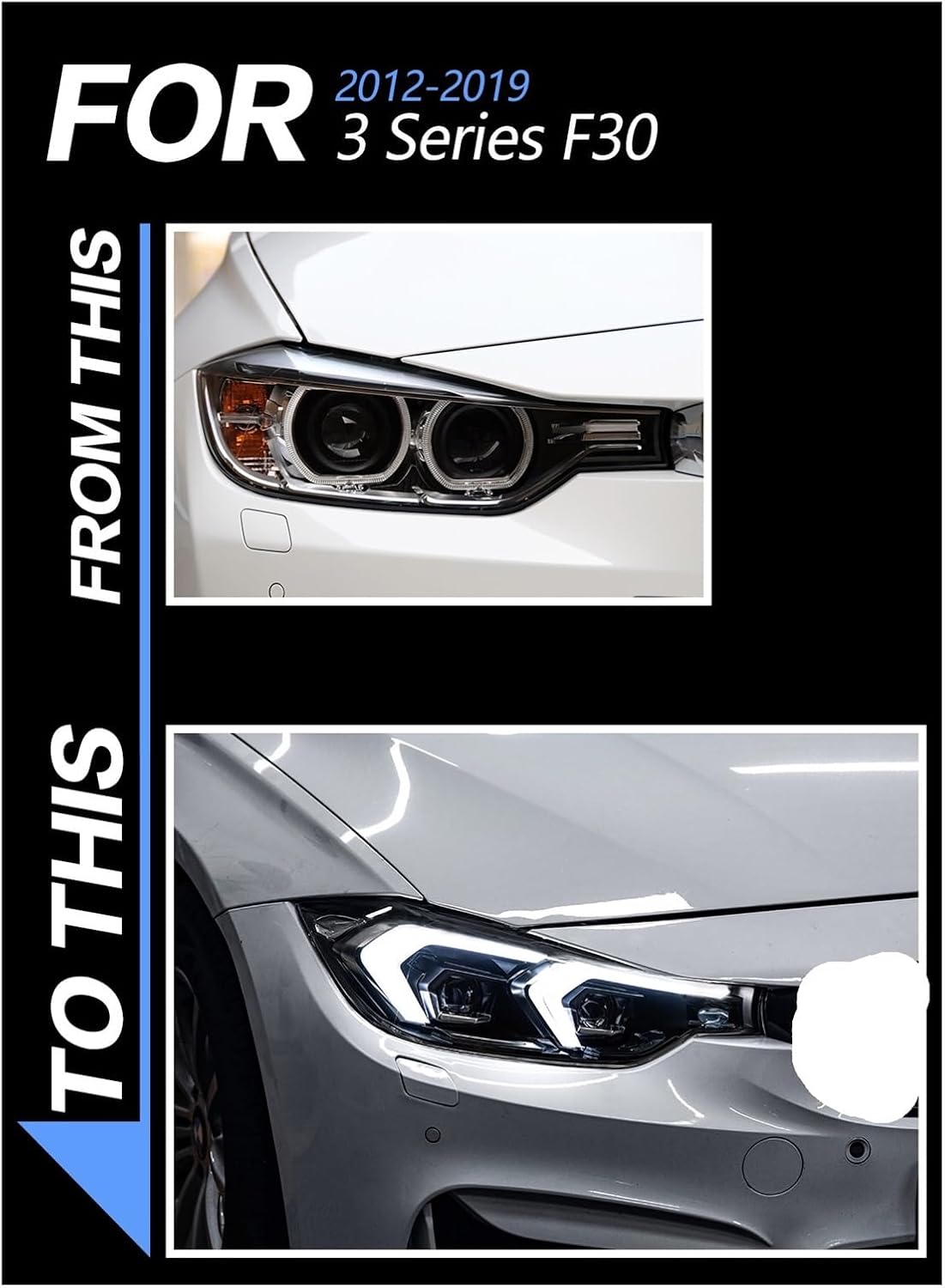 Car Lights Compatible With BMW 2012-2019 F30 LED Headlight F31 Head Lamp 318i 320i 325i 328i 330i 335i DRL Automotive Accessories(For 12-15 Xenon)