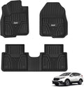 3W Floor Mats Fit for Honda CR-V 2017-2022 (Include Hybrid) TPE All Weather Custom Fit Floor Liner for Honda CRV 1st and 2nd Row Full Set Car Mats Black