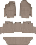WeatherTech FloorLiner HP Custom Fit Floor Mats for Honda Odyssey Full Set (451218-1-2-3IM), Tan