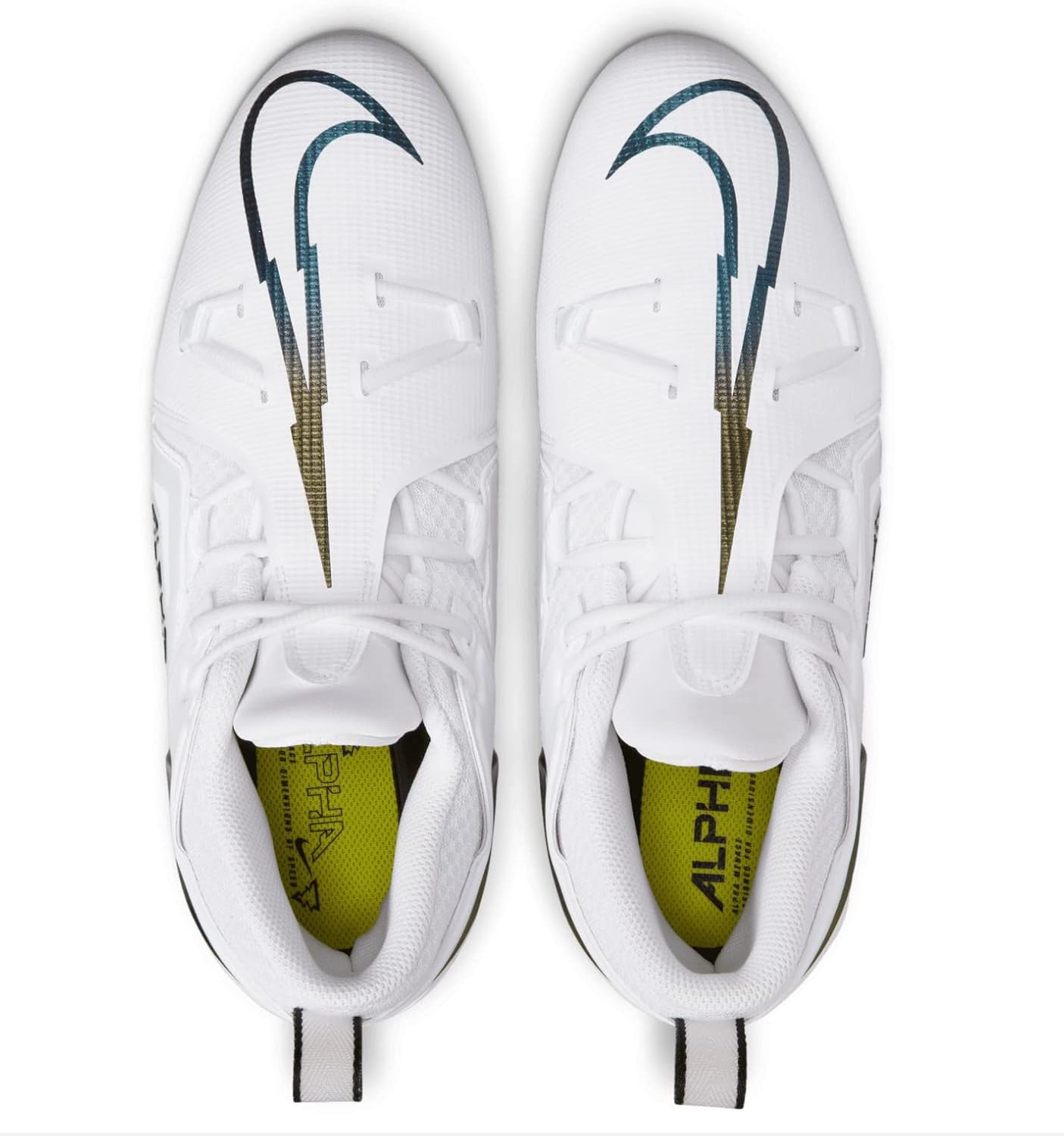 Nike Men's Alpha Menace Pro 3 Mid Football Cleat Size 13 (White)