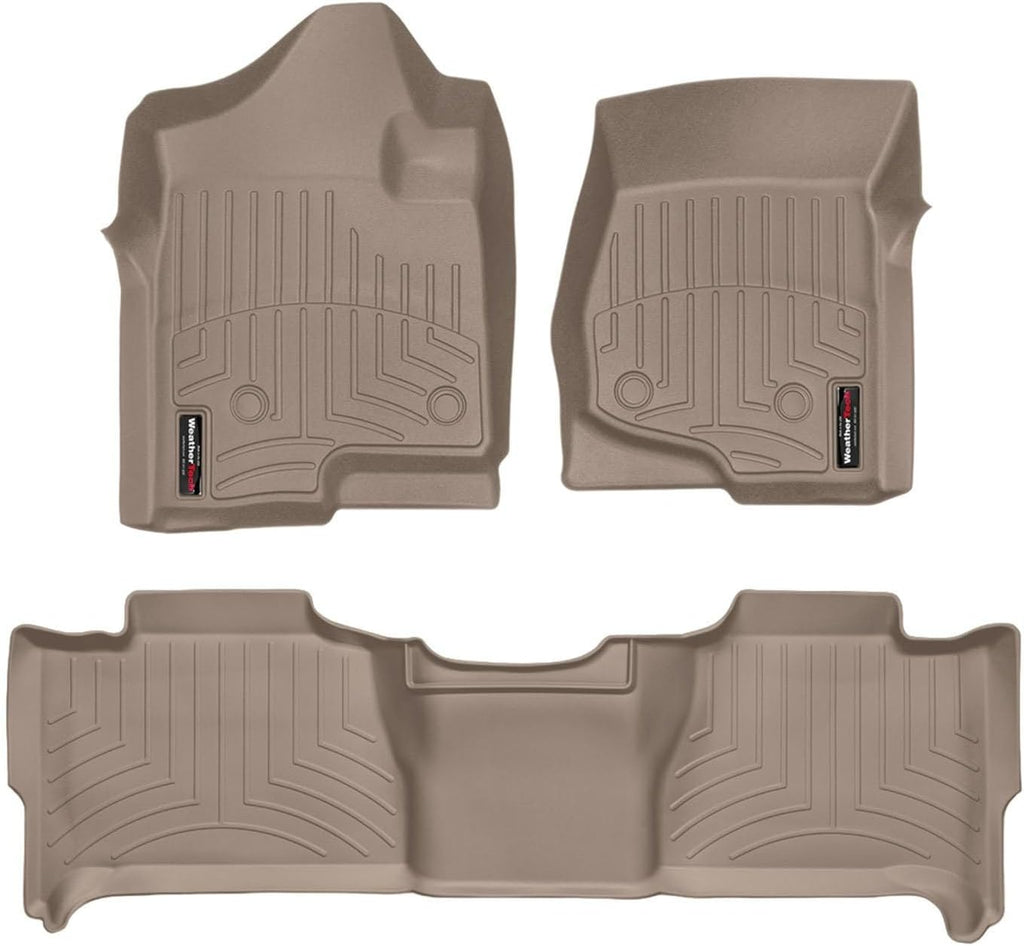 WeatherTech Custom Fit FloorLiners for Chevrolet Suburban, Suburban, Suburban - 1st & 2nd Row (45066-1-2), Tan
