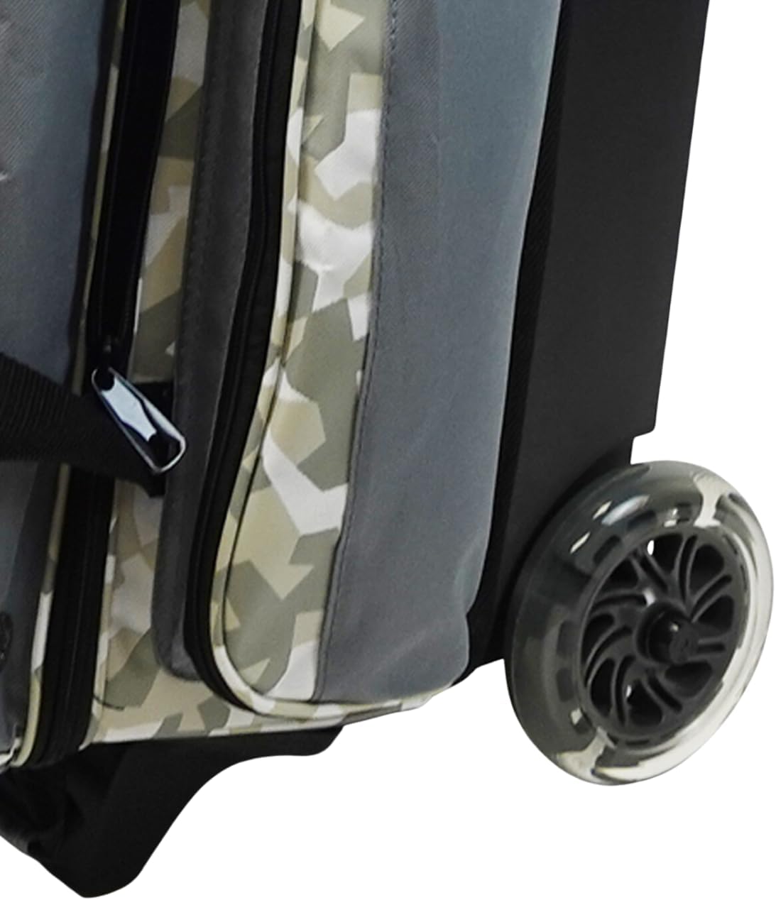 ELITE Deluxe 2 Ball Bowling Bag with 5' Smooth Wheels - Large Accessory Pocket, Shoe Compartment, 36' Extendable Handle