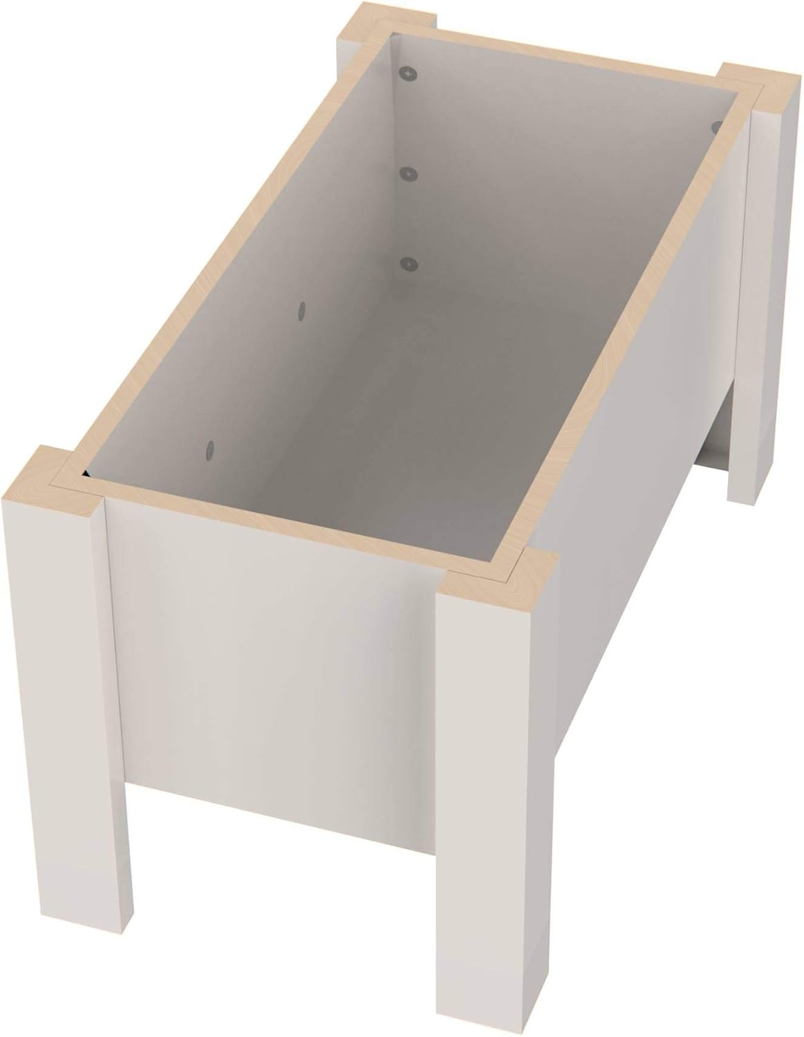 GTW Elevated Dog Bowl Stand for Large Dogs - Customized Feeding Station with Storage & Stainless Steel Bowls (Large, Flag Design)