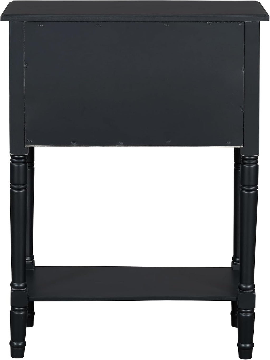 Knocbel Slim Antique Entry Console Table with 3 Drawers & Bottom Open Shelf, Solid Wood Narrow Sofa Couch Table for Entryway Hallway Living Room 23.7' W x 13' D x 31.4' H Black