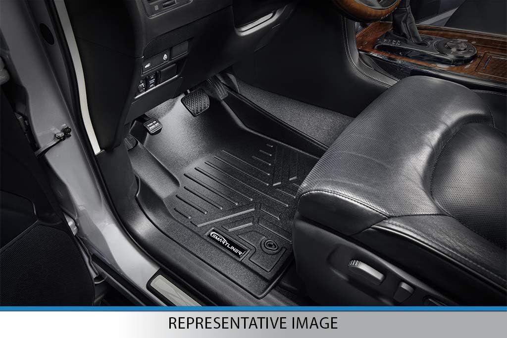 SMARTLINER Custom Fit Floor Mats 1st Row Liner Set Compatible with 2018-2023 Chevrolet Traverse