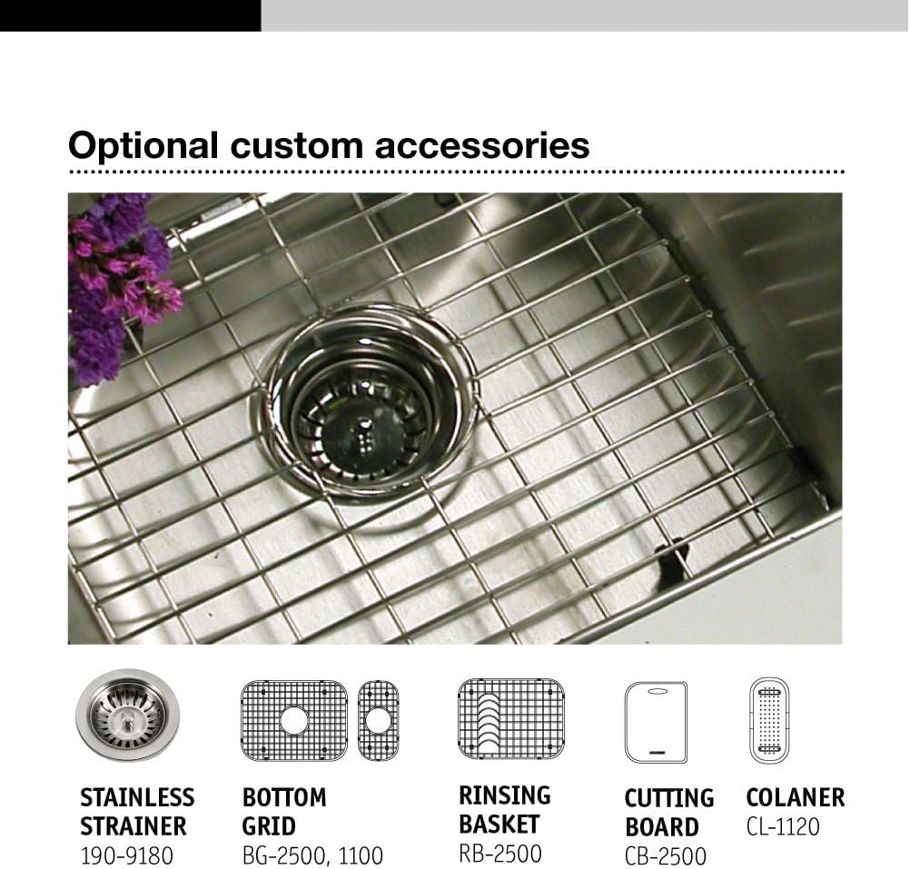 Houzer Legend 33 inch Stainless Steel Topmount 4-hole 80/20 Double Small Left Bowl Kitchen Sink with Strainer - LHD-3322-1