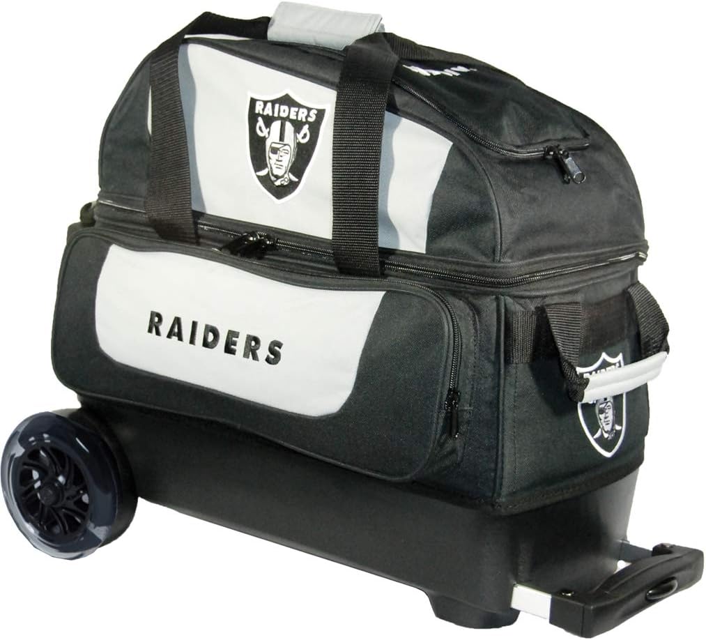 Strikeforce Bowling NFL Two Ball Bowling Roller Bag with Ball, Shoe and Accessory Pockets