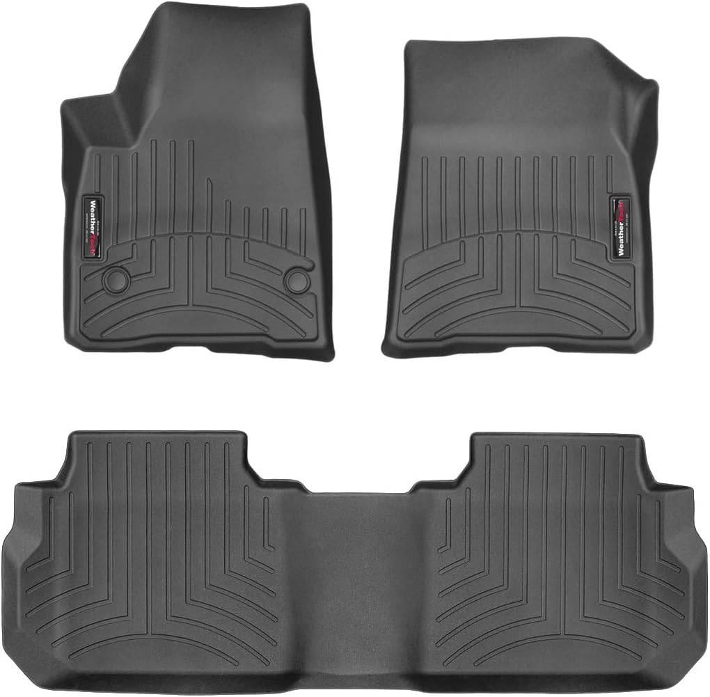WeatherTech Custom Fit FloorLiners for Chevrolet Blazer, Acadia, Acadia - 1st & 2nd Row (441080-1-2), Black