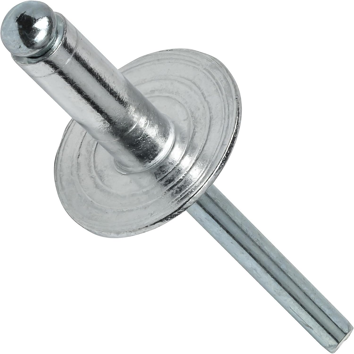Large Flange Pop Rivets 1/8' x 1/4' Aluminum Body Steel Mandrel (4-4) Qty 2500 Threaded Fasteners for Mechanical Repair Universal Multi-Purpose Replacement Parts