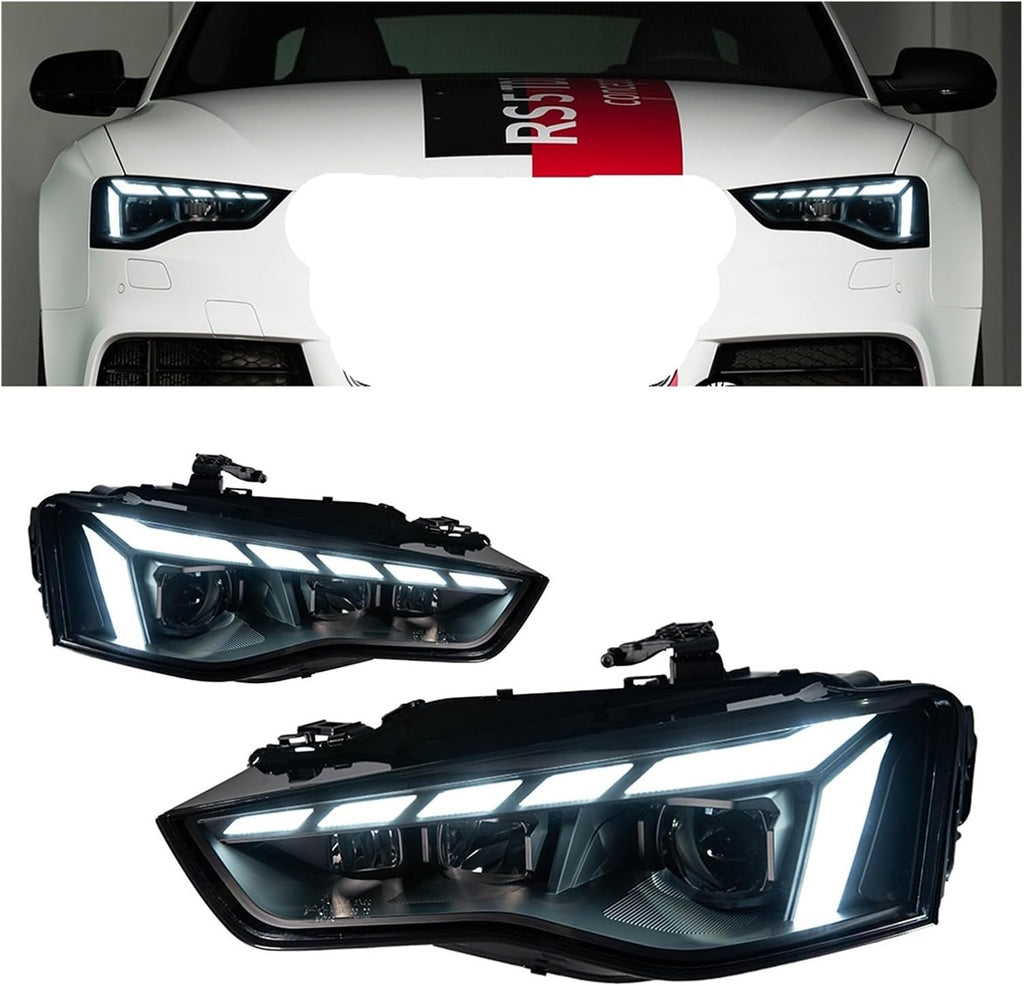 Car Lights Compatible With A5 2008-2016 S5 LED Auto Headlight Assembly Upgrade RS5 The Design Dynamic Signal Lamp LHD RHD Accessories(For Left Hand Drive)