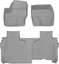 WeatherTech FloorLiner HP Custom Fit Floor Mats for Chevrolet Silverado 1500, Silverado 1500 LTD, Silverado 2500HD/3500HD - 1st & 2nd Row (461436-1-6IM), Grey