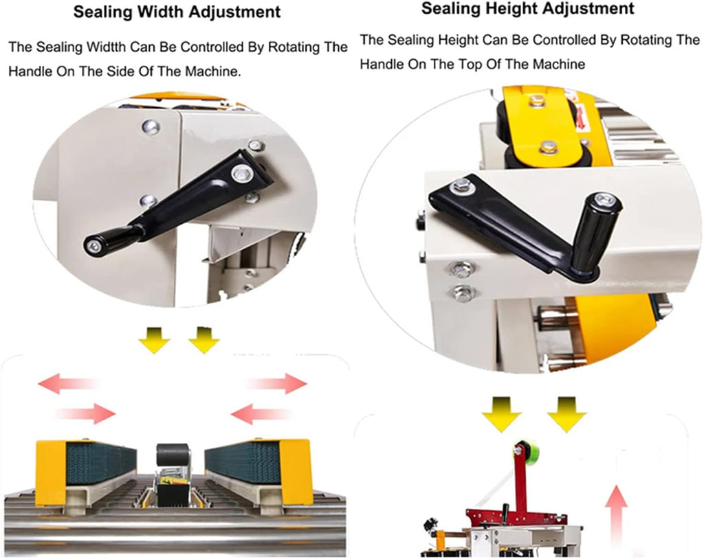 INTSUPERMAI Auto Carton Sealer Machine Case Sealer Box Sealing Carton Tape Sealing Packaging Machine Left To Right Side Drive 110V