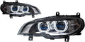 Car Headlights Compatible With BMW X5 E70 2007-2013 LED Headights Blue Laser Style DRL Signal Lamp Hid Automotive Angle Eyes Accessories
