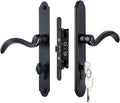 HauSun Storm Door Handle Set Replacement Kit with 2 Point Mortise Lock and Key,Security Door Keyed Lever Handle Fits for Pella or Larson Storm Door (Oil Rubbed Bronze)