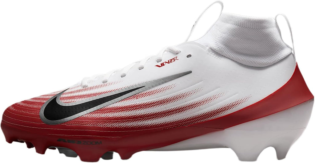 Nike Vapor Pro 1 Football Cleats (HM8850-104, White/Midnight Navy/Metallic Silver/Black)