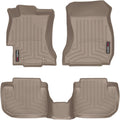 WeatherTech Custom Fit FloorLiners for Subaru Impreza, WRX STi, XV Crosstrek - 1st & 2nd Row (45439-1-2), Tan