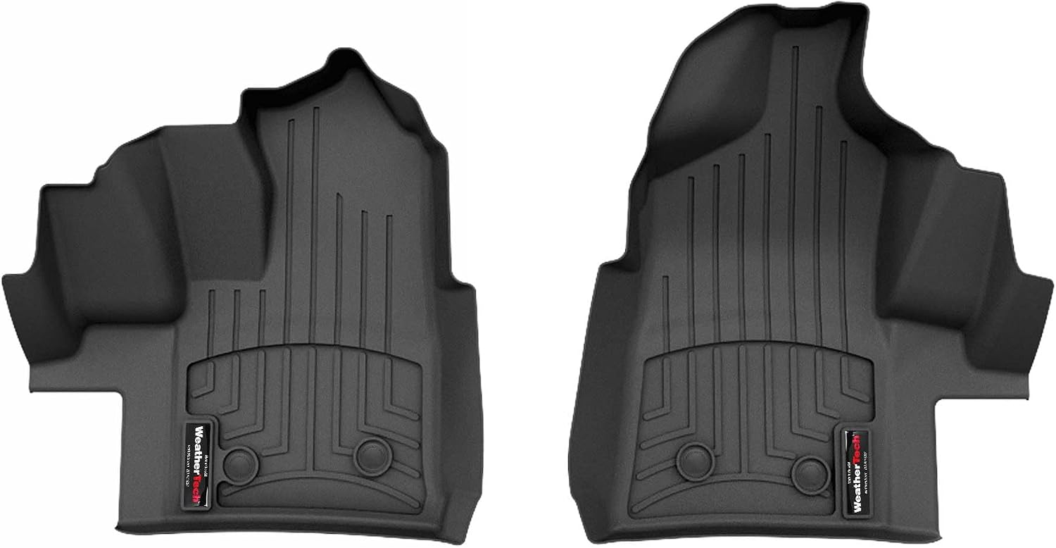 WeatherTech Custom Fit FloorLiners for Ford Transit, E-Transit, Transit - 1st Row (4419041V), Black