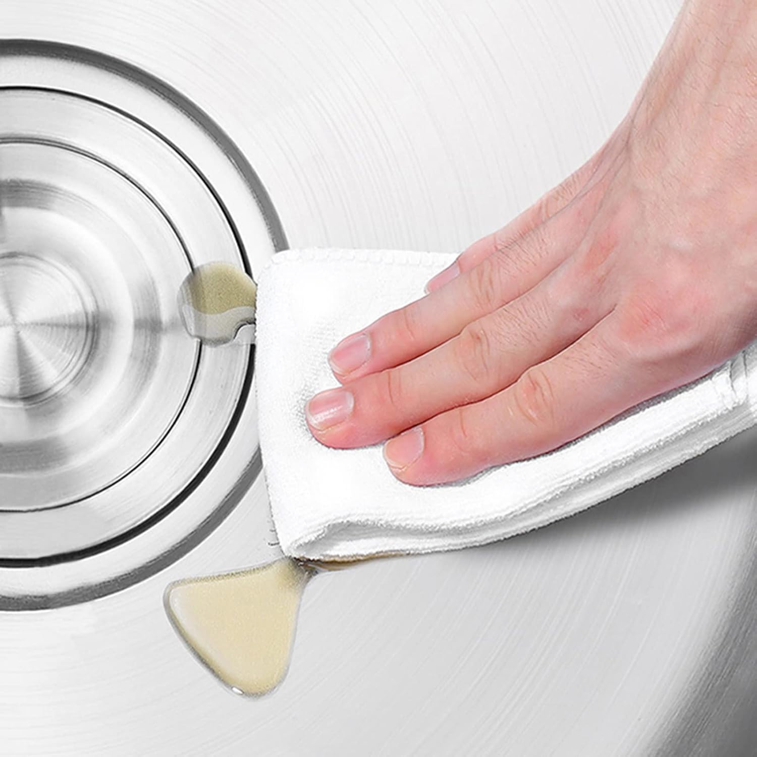 304 Stainless Steel Kitchen Sink Round Silver Single Bowl Bar Prep Sink with Faucet and Drain Assembly Drop-in Or Undermount (Color : C-Have Faucet, Size : 36x36x20cm) (Ahave Faucet 36x36x20cm)