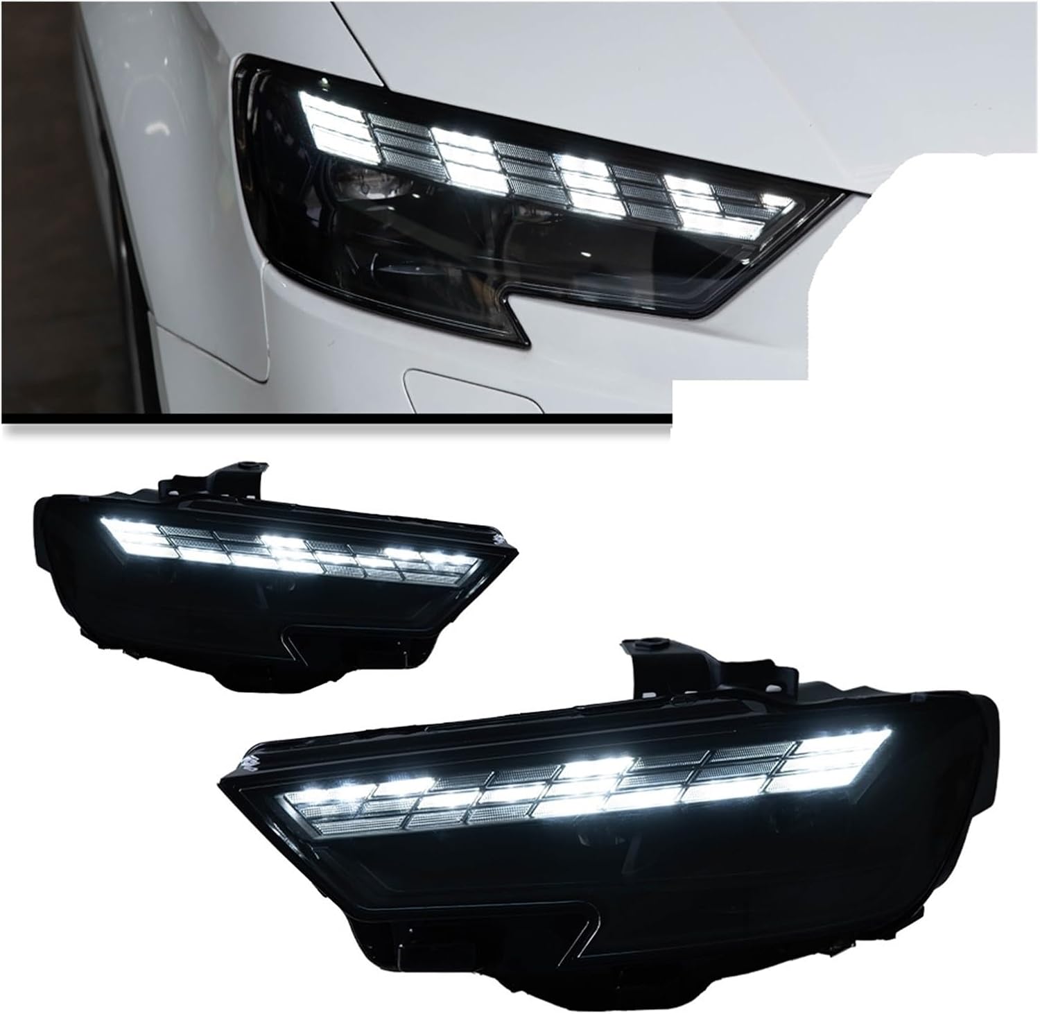 Car Lights Compatible With A3 8V 2017-2020 S3 RS3 Sedan Hatchback LED Auto Headlight Assembly Upgrade High Configure Tool Accessories(For Original Xenon,RHD)