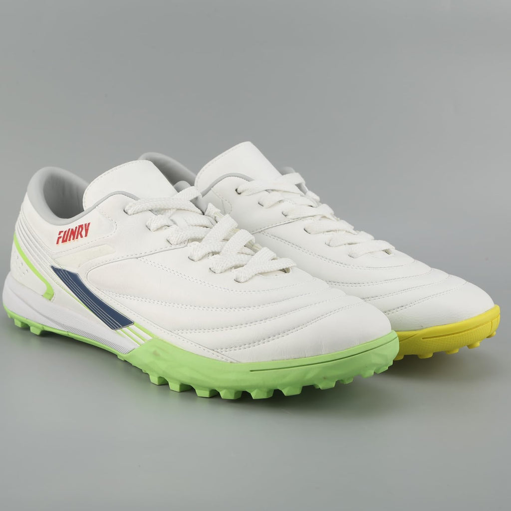 TF Soccer Cleats for Mens, Turf Soccer Shoes,Indoor Footall Cleats Football Boots Training Sneaker White