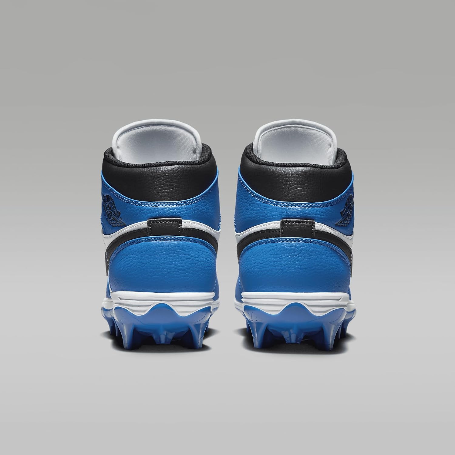 NIKE Jordan 1 Mid TD Men's Football Cleat (FJ6805-104, White/Royal/Black) Size 10.5