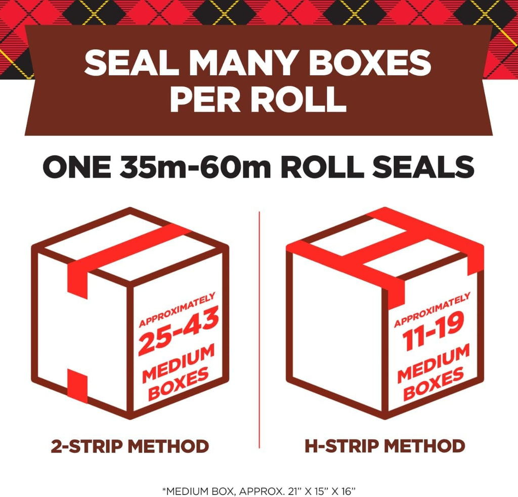 Scotch Commercial Grade Shipping Packaging Tape, 1.88' x 54.6 yd, Designed for Packing, Shipping and Mailing, Guaranteed to Stay Sealed, 3' Core, Clear, 48 Rolls