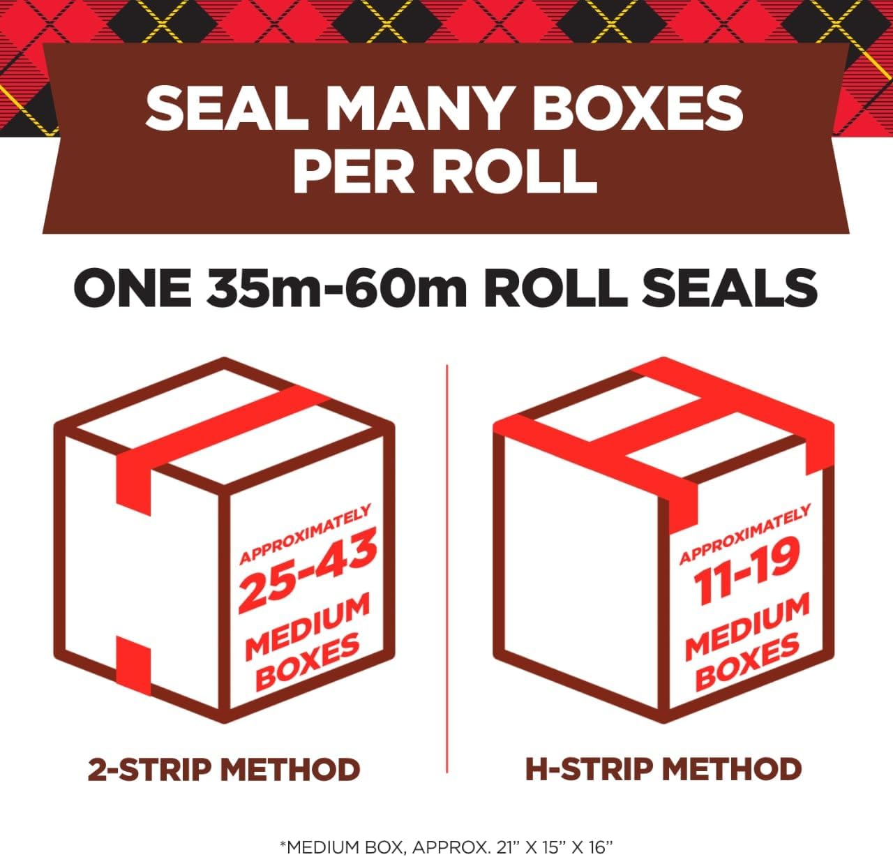 Scotch Commercial Grade Shipping Packaging Tape, 1.88' x 54.6 yd, Designed for Packing, Shipping and Mailing, Guaranteed to Stay Sealed, 3' Core, Clear, 48 Rolls