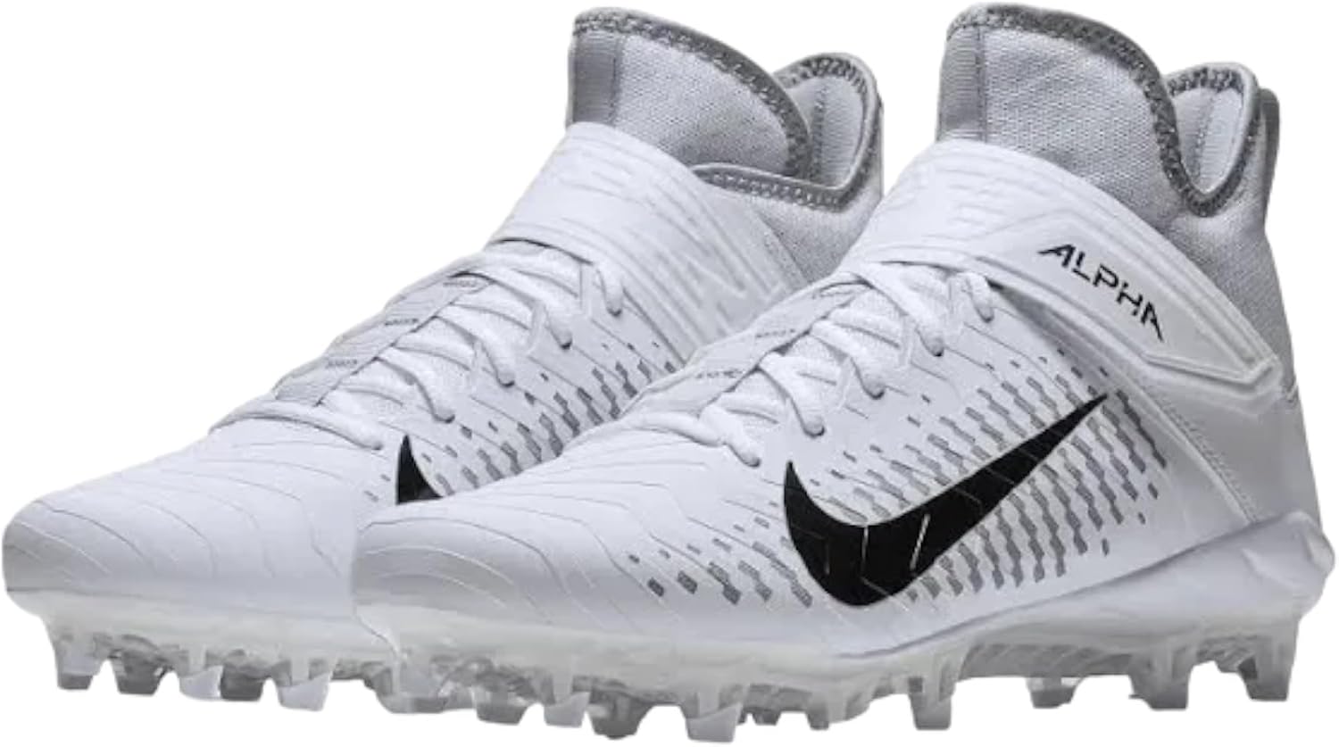 Nike Men's Alpha Menace Pro 2 D Football Cleats - Black/White,7M US