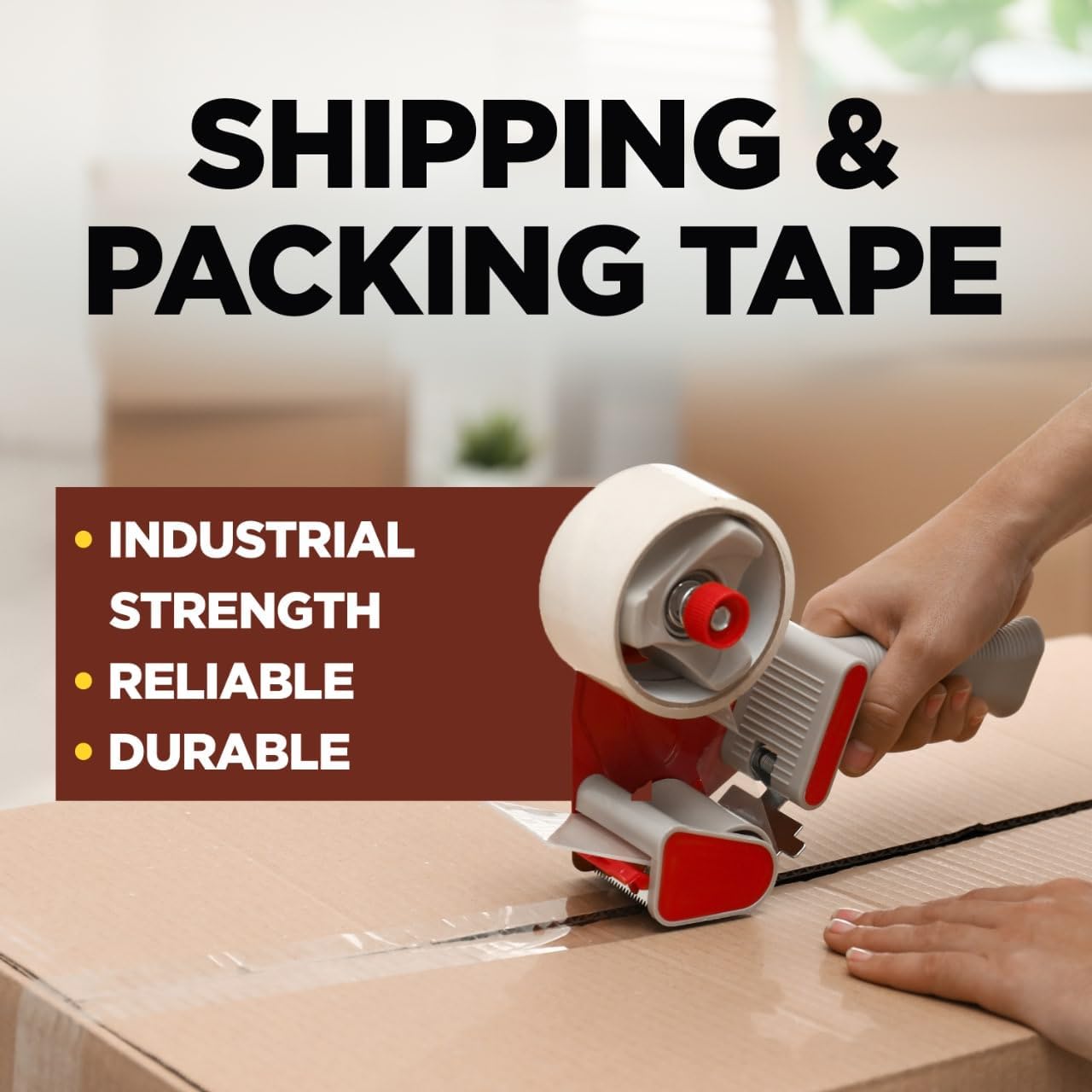Scotch Commercial Grade Shipping Packaging Tape, 1.88' x 54.6 yd, Designed for Packing, Shipping and Mailing, Guaranteed to Stay Sealed, 3' Core, Clear, 48 Rolls