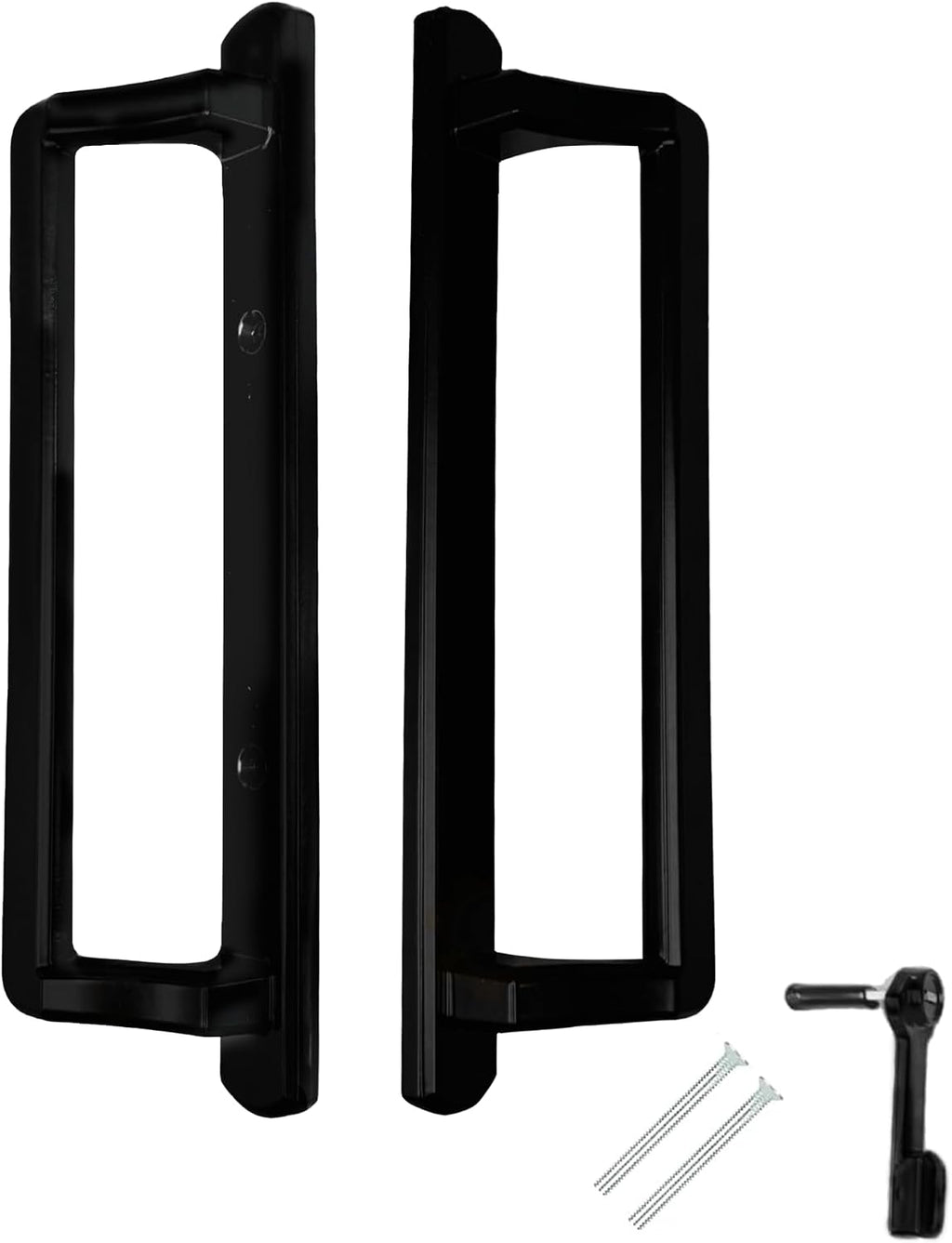 10' PGT Sliding Door Set | PGT Interior and Exterior Sliding Handle with 3-7/8' Hole Spacing | Handle Replacement for Patio Glass Door | Fix and Repair Patio (Black)