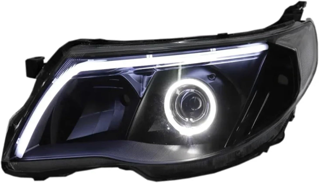 Car Modified Led Front Lamp Laser Headlight Assembly Bifocal Lens Compatible With Subaru Forester Turn Signal DRL Daytime Runnning Light