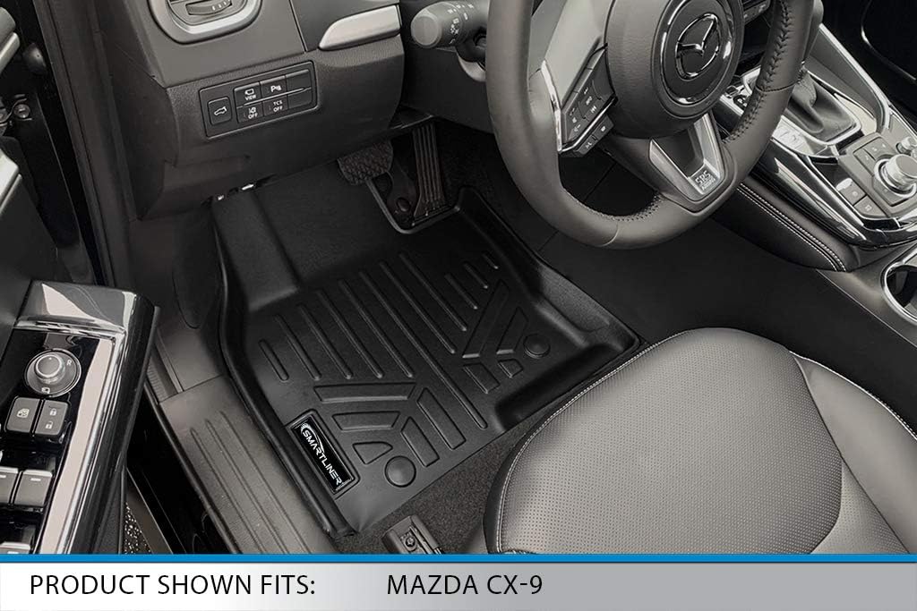 SMARTLINER 3 Row Floor Mat Liner Set Compatible with 2016-2023 Mazda CX9