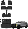 Auxko All Weather Floor Mats Cargo Mat with Backrest Mat for 2027 Kia Telluride Hybrid TPE Liners Accessories Guard Odorless Anti-Slip Floor Liners Trunk Tray with Back Seat Protectors