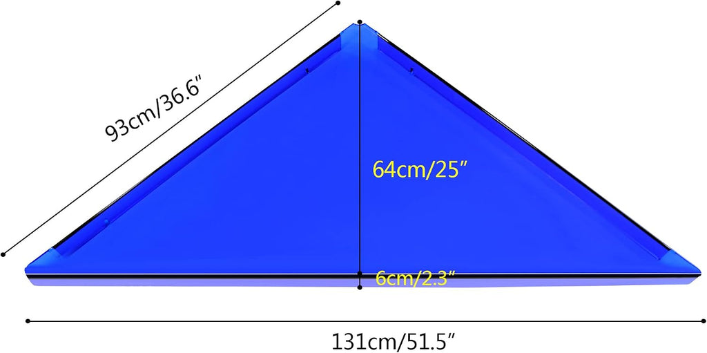 evron Modern Corner TV Shelf for 50 inch, Acrylic Wall Mounted Triangle Stand with Stylish Color Design, Space-Saving Home Decor for Living Room, Bedroom, Office (Blue 1 Pack)