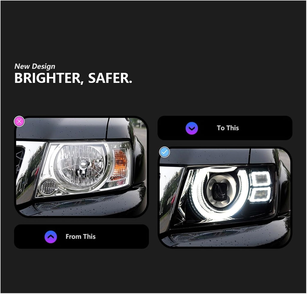 Car Lights Compatible With Patrol Y61 2005-2022 LED Auto Headlights Assembly Upgrade Defender Style Design Bifocal Lens Exterior Accessories
