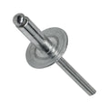 Large Flange Pop Rivets 1/8' x 1/4' Aluminum Dome Head (4-4) Blind Qty 5000 Durable Fasteners for Construction Automotive Repair Machinery Assembly Improvement Projects