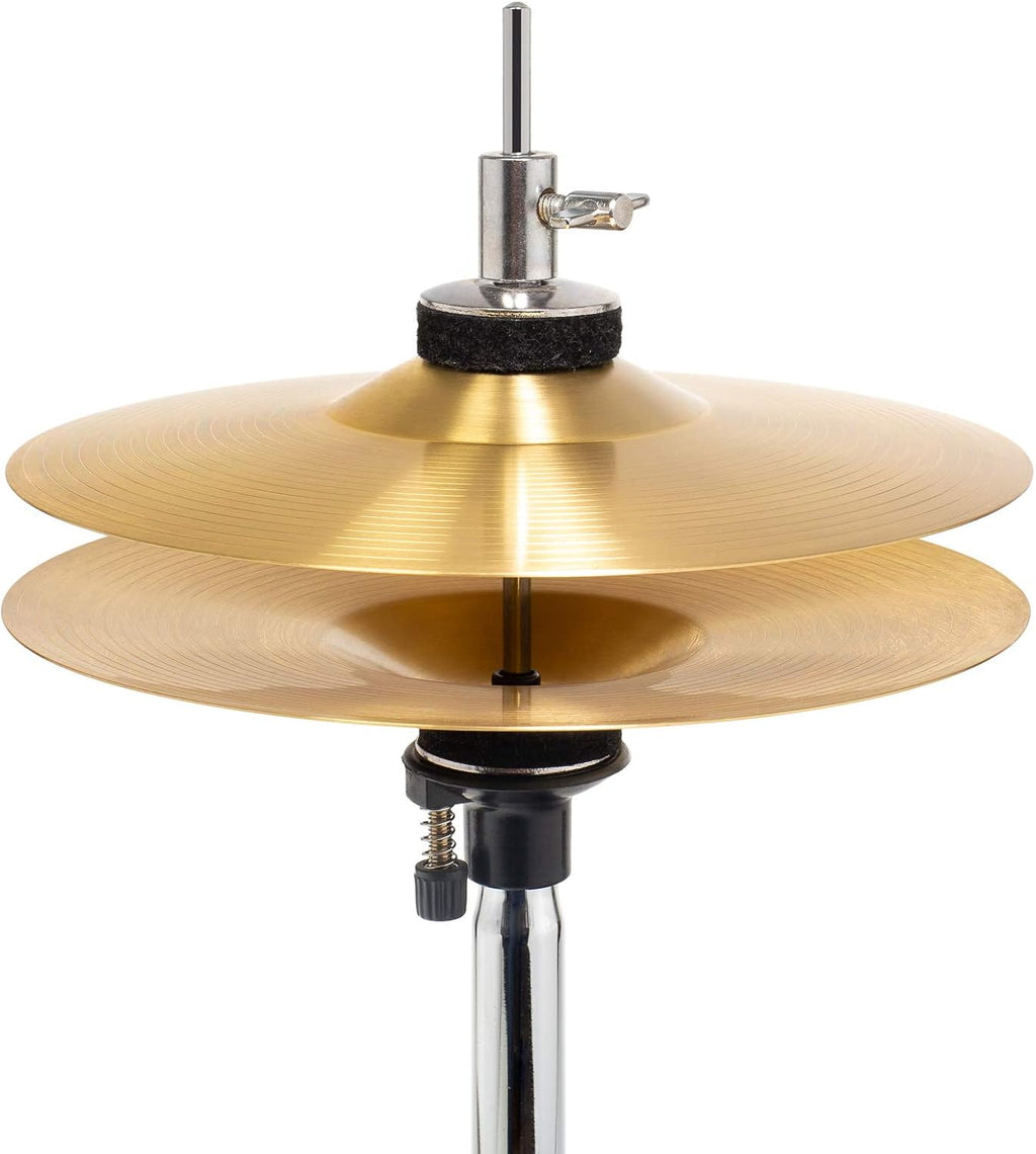 Ashthorpe 5-Piece Complete Junior Drum Set with Genuine Brass Cymbals - Advanced Beginner Kit with 16' Bass, Adjustable Throne, Cymbals, Hi-Hats, Pedals & Drumsticks - Purple